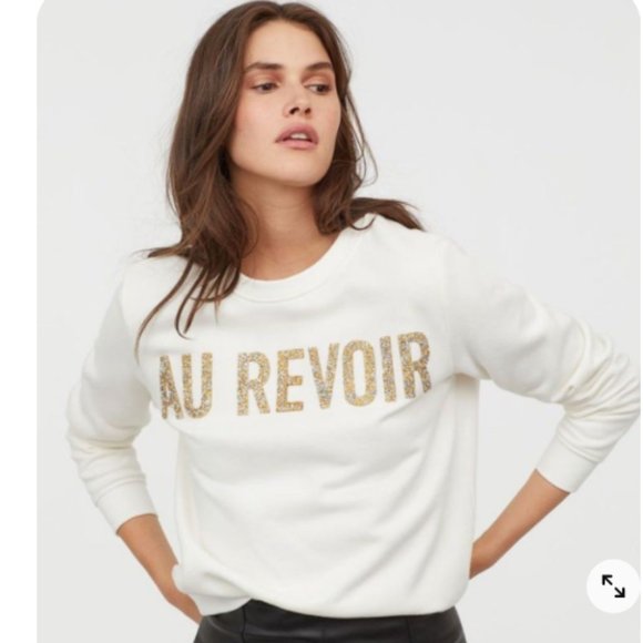 H&M Tops - 🤍✨H&M Au Revoir Sweatshirt✨🤍